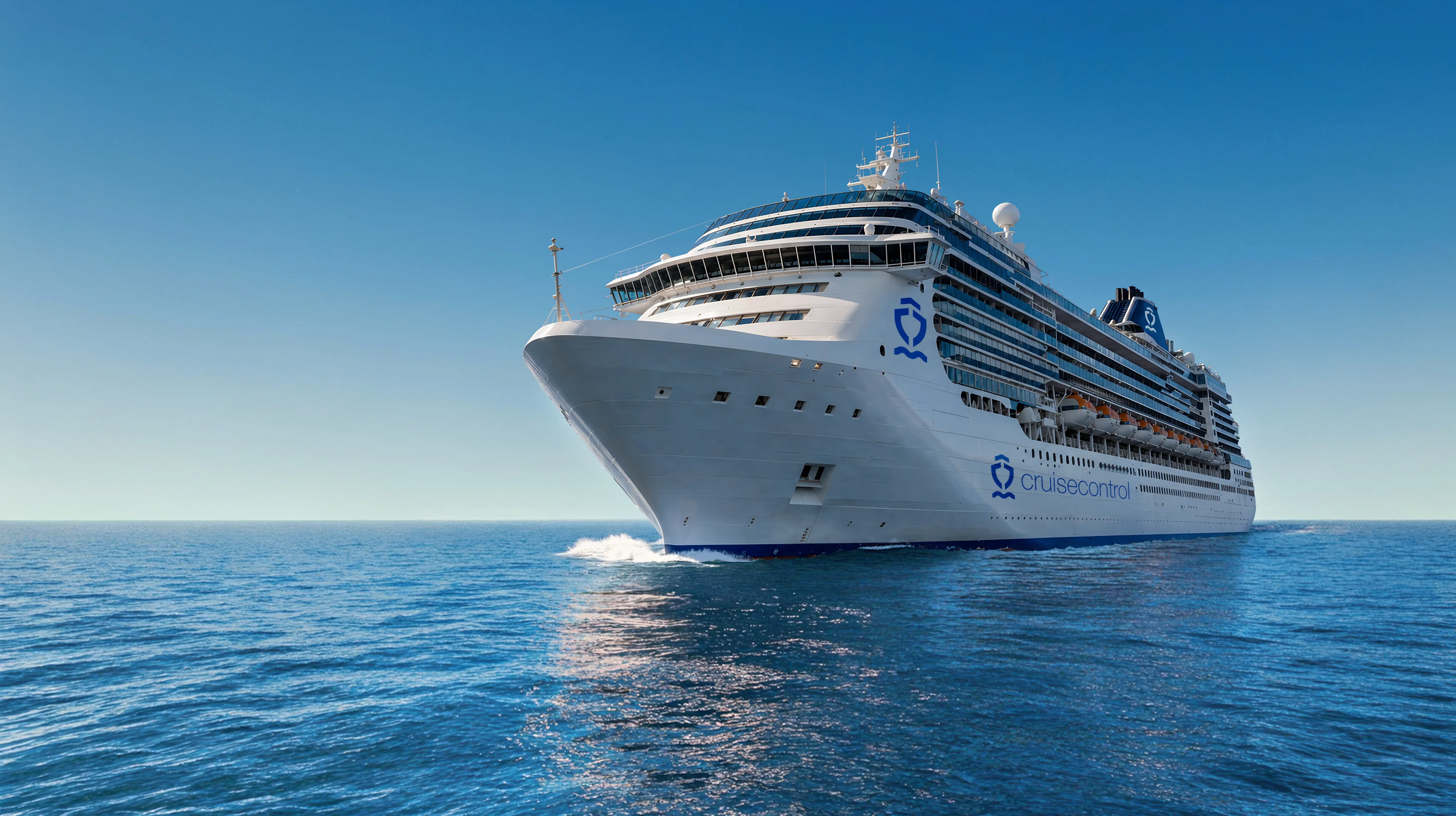 Cruise ship at sea
